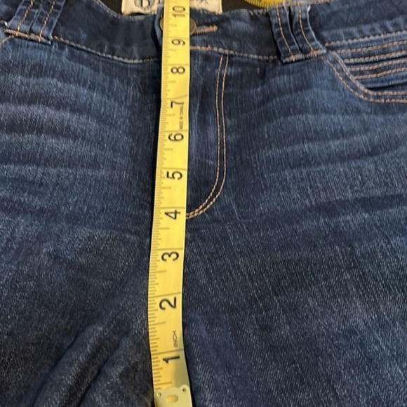 Ladies Democracy Ab Technology  Jeans Size 12  Stretchy Reg Wash Blue - Picture 6 of 8